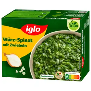 Iglo Würzspinat mit Zwiebeln 500g