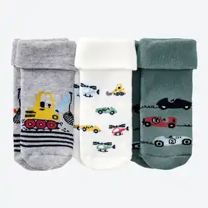 Baby-Jungen-Frottee-Socken, 3er-Pack