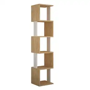 Bücherregal Piri ca. 35x161x30 cm Eiche/Weiß, Weiß, Eichefarben