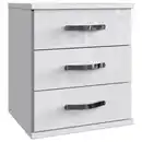 Bild 1 von Mid.you Nachtschrank, Weiß, Weiß Hochglanz, Kunststoff, 3 Schublade(n) Schubladen, 46x58x40 cm, BQ - Bündnis für Qualität, Made in Germany, DIN EN ISO 9001, Schlafzimmer, Nachttische
