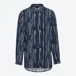 Damen-Langarm-Bluse mit Hemdkragen