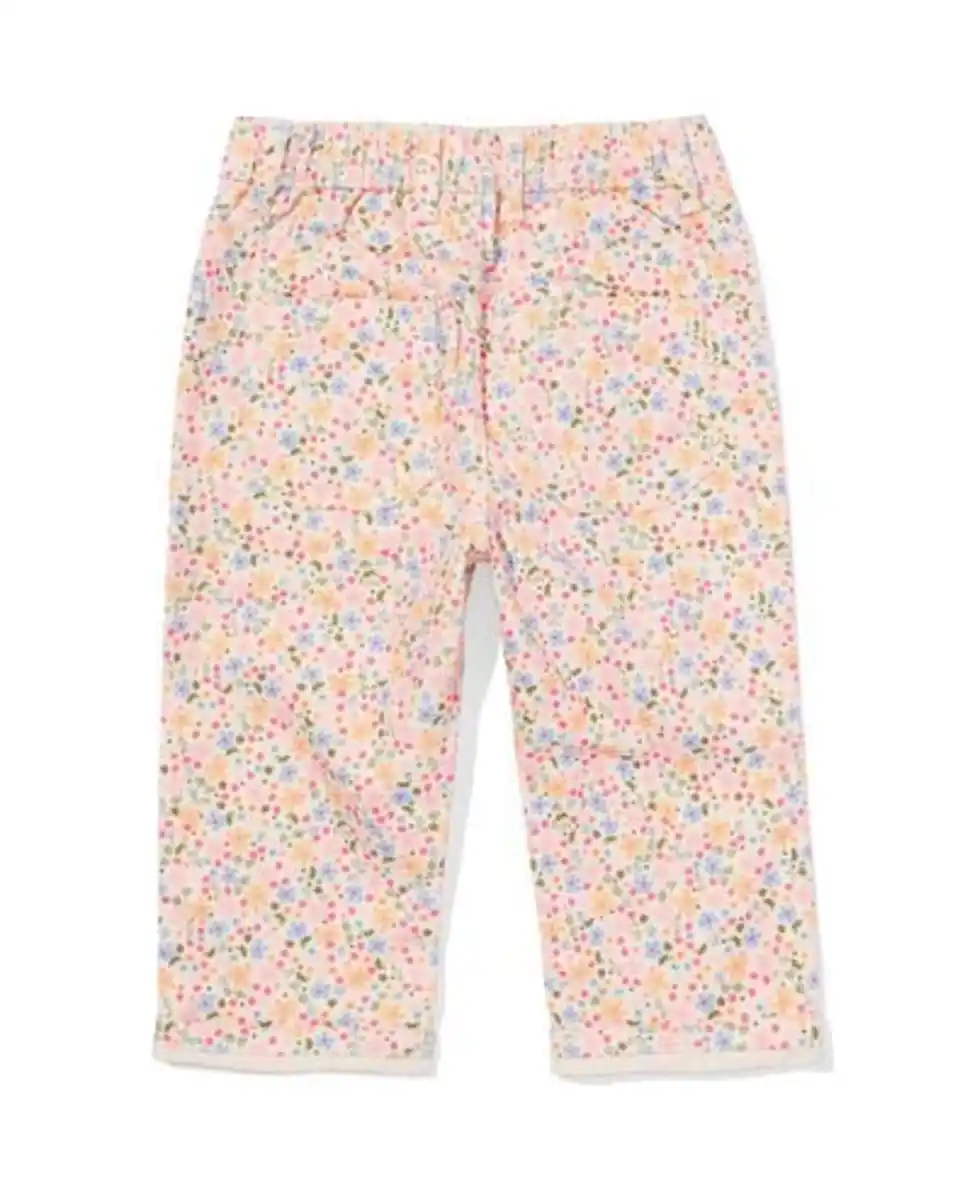 Bild 2 von Babyhose, lockere Passform, mit Blumen ecru