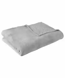 Kuschelige Coral-Wohndecke, grau