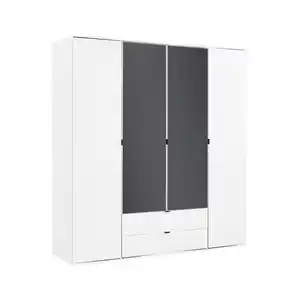 Drehtürenschrank Avila Weiß, Weiß
