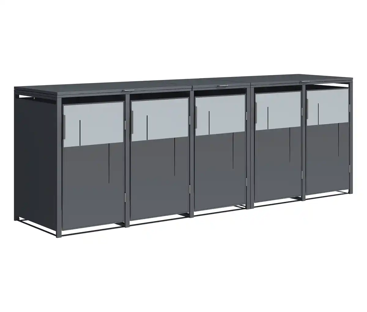 Bild 1 von Mülltonnenbox, grau, 5er