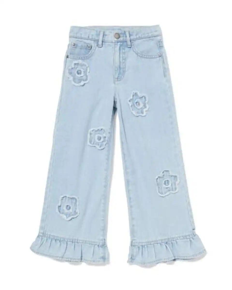 Bild 2 von Kinderhose mit Blumen hellblau