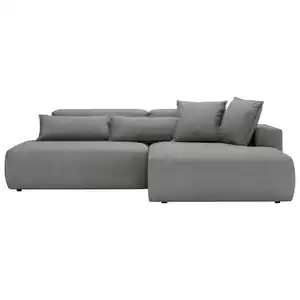 Livetastic Ecksofa Arte, Dunkelgrau, Textil, 4-Sitzer, Füllung: Schaumstoff, L-Form, 284x160 cm, Stoffauswahl, Armteil rechts, Wohnzimmer, Sofas & Couches, Wohnlandschaften, Ecksofas