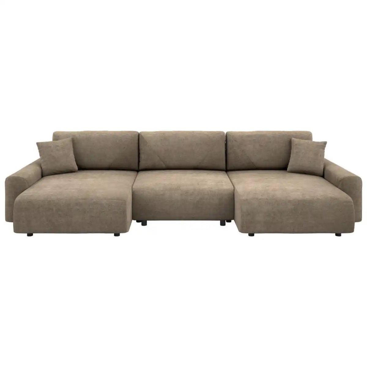 Bild 1 von Stylife Wohnlandschaft, Braun, Textil, 5-Sitzer, Füllung: Silikon, Schaumstoffflocken,Silikon, Schaumstoffflocken, U-Form, 337x168 cm, Wohnzimmer, Sofas & Couches, Wohnlandschaften, Wohnlandschaften