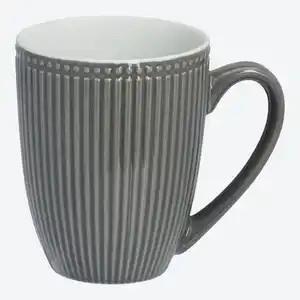 Tasse mit Rillen, ca. 9x5,6x11,3 cm
