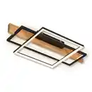 Bild 1 von Briloner Led-Deckenleuchte, Schwarz, Eiche, Holz, Metall, Kautschukholz, rechteckig,rechteckig, F, 30x8x55 cm, Lampen & Leuchten, Innenbeleuchtung, Leuchten nach Räumen, Esstischlampen, F