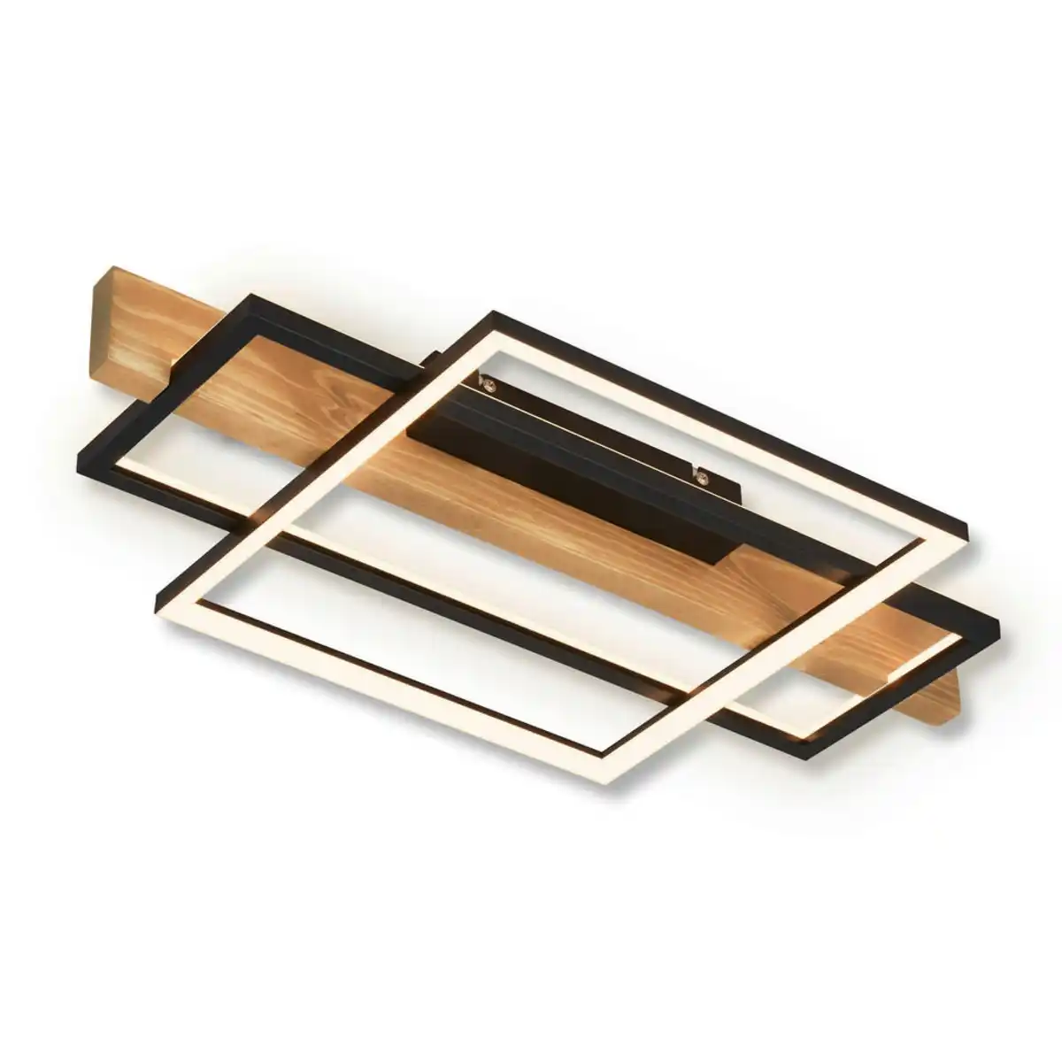 Bild 1 von Briloner Led-Deckenleuchte, Schwarz, Eiche, Holz, Metall, Kautschukholz, rechteckig,rechteckig, F, 30x8x55 cm, Lampen & Leuchten, Innenbeleuchtung, Leuchten nach Räumen, Esstischlampen, F