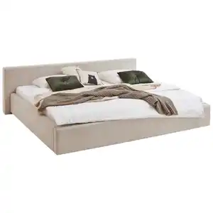 Boxxx Polsterbett, Beige, Holz, Birke, Buche, vollmassiv, 240x200 cm, Reach, Stoffauswahl, in verschiedenen Größen erhältlich, Familienbett,individuelle Liegehärteeinstellung, Schlafzimmer, Bette