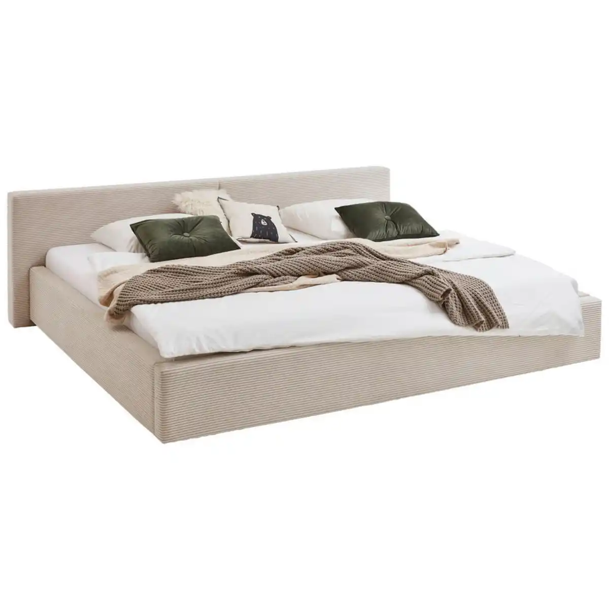 Bild 1 von Boxxx Polsterbett, Beige, Holz, Birke, Buche, vollmassiv, 240x200 cm, Reach, Stoffauswahl, in verschiedenen Größen erhältlich, Familienbett,individuelle Liegehärteeinstellung, Schlafzimmer, Bette