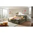 Bild 1 von Mid.you Boxspringbett, Grün, Textil, H2, Höhe ca. 18 cm, 240x200 cm, Bettkasten, gepolstertes Kopfteil, Federkernmatratze, Schlafzimmer, Betten, Doppelbetten