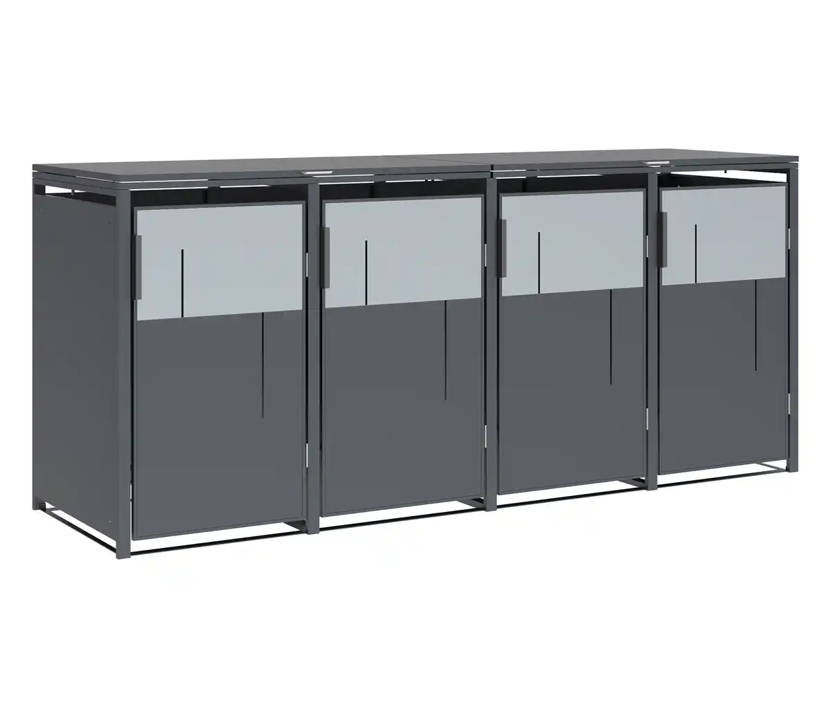 Bild 1 von Mülltonnenbox, grau, 4er