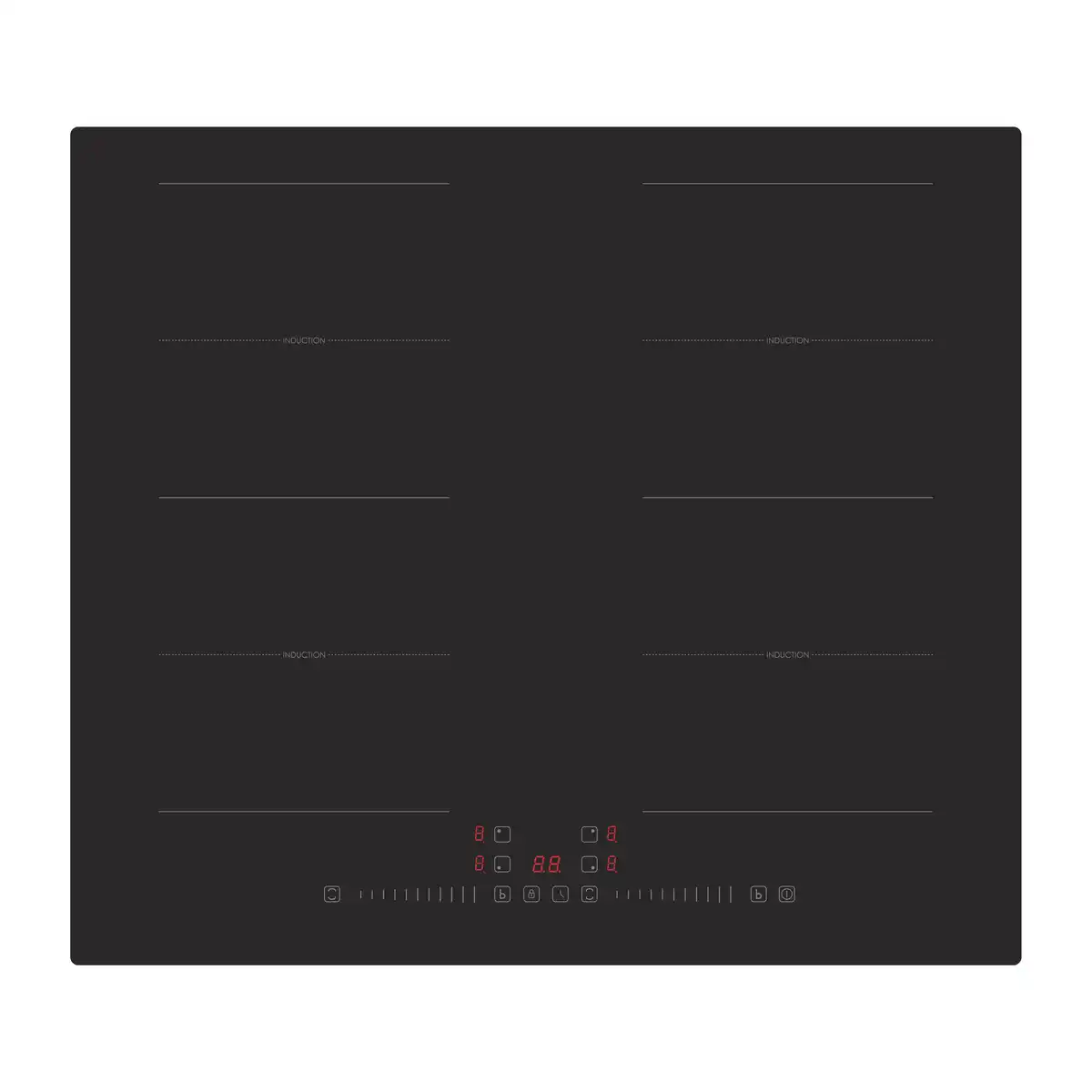 Bild 1 von Glaskeramikkochfeld IN4-2FZSA Schwarz, Schwarz