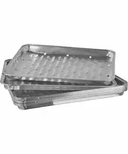 Grillschalen aus Aluminium, silber