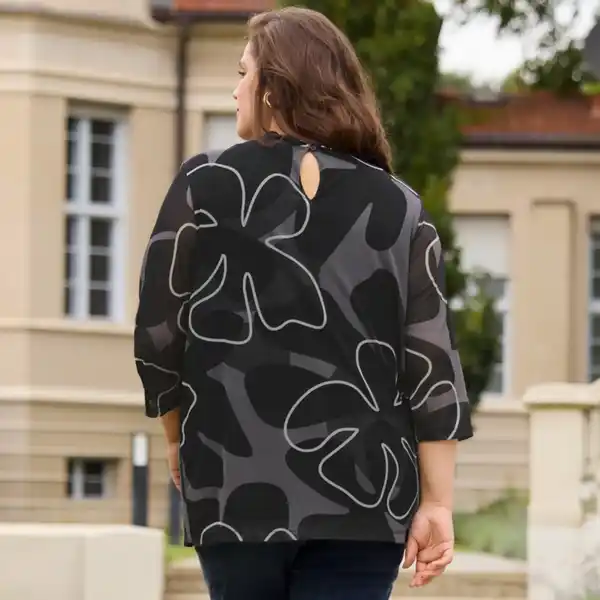 Bild 4 von Damen-Langarmshirt mit Stehkragen, große Größen