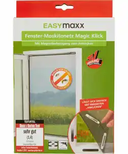 Fenster-Moskitonetz Magic Klick, schwarz