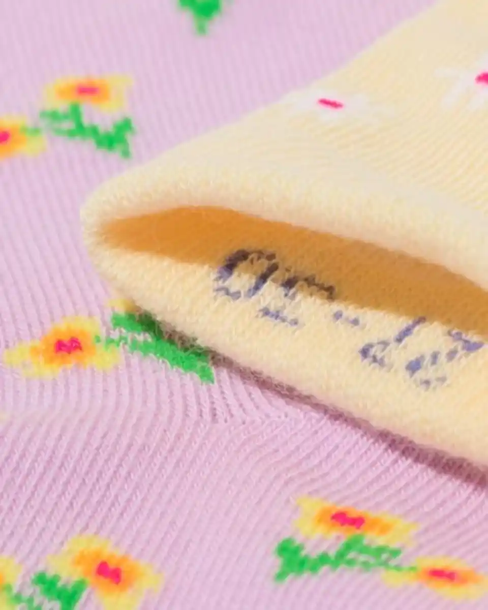 Bild 3 von Kindersöckchen Blumen – 5 Paar lila