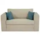 Bild 1 von Xora Jugend-, Beige, Textil, 1-2-Sitzer, Füllung: Schaumstoffflocken,Schaumstoffflocken, 136x78x72 cm, Kinder- & Jugendzimmer, Kindermöbel, Kindersitzmöbel & -tische, Kindersessel & -sofas