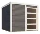Bild 1 von Karibu Gerätehaus »Quentin 1« mit Schiebetür und Dacheindeckung, 19 mm