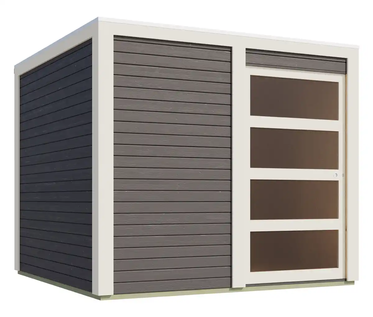 Bild 1 von Karibu Gerätehaus »Quentin 1« mit Schiebetür und Dacheindeckung, 19 mm