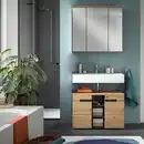 Bild 1 von Badezimmer Canu 2-tlg. ca. 80 cm Eiche/Grau, Eiche Artisan
