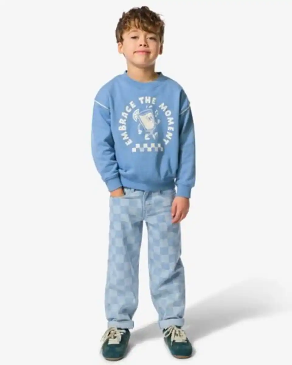 Bild 1 von Kinderjeans Straight Fit mit Farbblöcken hellblau
