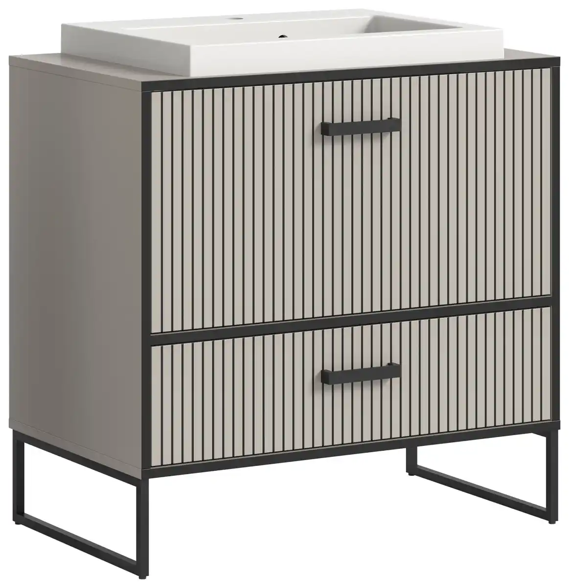 Bild 1 von Waschtischkombi BAGNO ca.80x84x48cm Kaschmir, Schwarz, Kaschmir