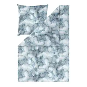 Estella Bettwäsche Natürlich Estella, Blau, Textil, Graphik, 155x220 cm, pflegeleicht, atmungsaktiv, hautfreundlich, weiche und anschmiegsame Oberfläche, umweltverträgliche Ausrüstung, Schlaftex