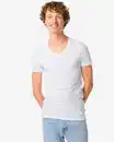 Bild 1 von Herren-T-Shirts, Slim Fit, tiefer V-Ausschnitt, extra lang – 2 Stück weiß