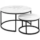 Bild 1 von Mid.you Couchtisch Spiro, Schwarz, Weiß, Metall, Holzwerkstoff, rund, eckig, 80x45x80 cm, Wohnzimmer, Wohnzimmertische, Couchtische