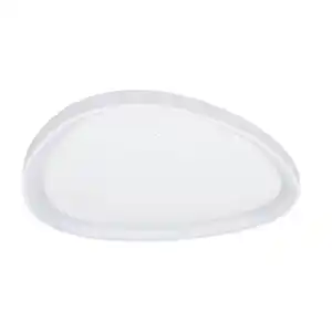 Näve Led-Deckenleuchte Deckenleuchte Argesa, Weiß, Metall, Kunststoff, oval,oval, F, 42x7x42 cm, Farben fixierbar, Lampen & Leuchten, Innenbeleuchtung, Leuchten nach Räumen, Schlafzimmerlampen, F