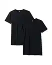 Bild 2 von Herren-T-Shirts, Slim Fit, O-Ausschnitt, extra lang – 2 Stück schwarz