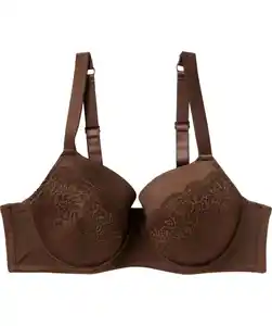 Bügel-BH mit Spitze, dunkelbraun