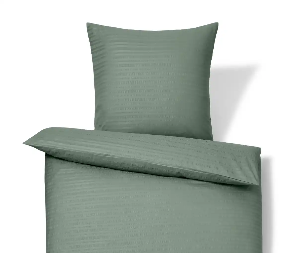Bild 1 von Seersucker-Bettwäsche, Übergröße, grün