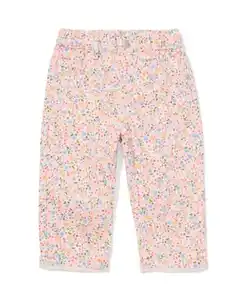 Babyhose, lockere Passform, mit Blumen ecru