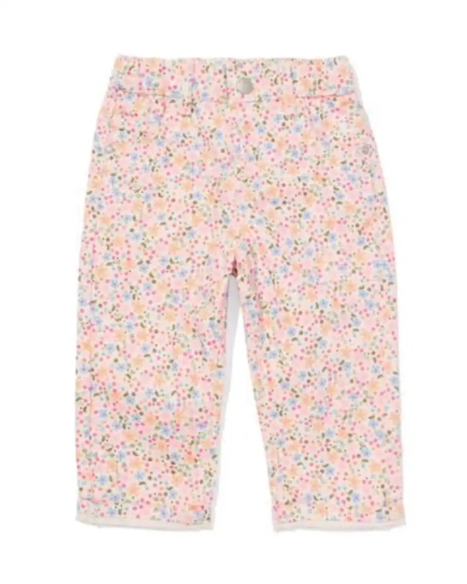 Bild 1 von Babyhose, lockere Passform, mit Blumen ecru