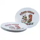 Bild 1 von Creatable Grillteller Gourmet weiß, Mehrfarbig, Weiß, Keramik, 4-teilig, oval, stapelbar, Essen & Trinken, Geschirr, Teller