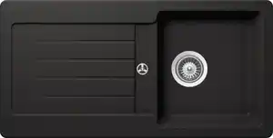 Spüle Atlanta86X43S Schwarz, Schwarz
