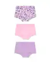 Bild 4 von Kinder-Boxershorts aus Baumwollstretch, Blumen – 3 Stück rosa