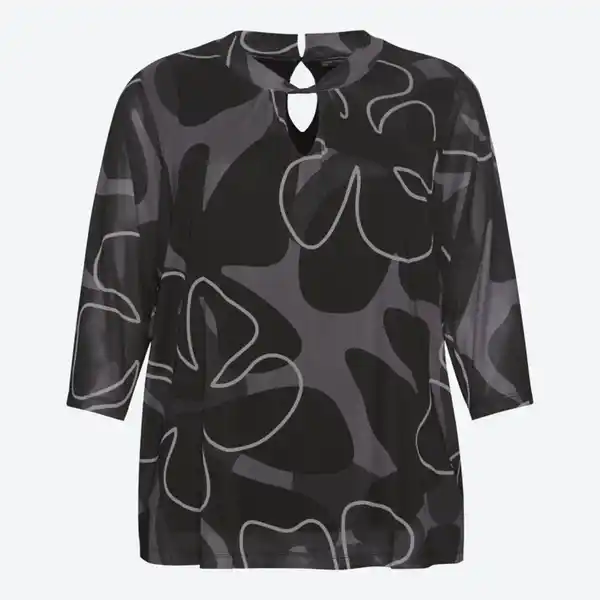 Bild 2 von Damen-Langarmshirt mit Stehkragen, große Größen