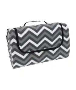 Picknickdecke mit Griff, grau gemustert