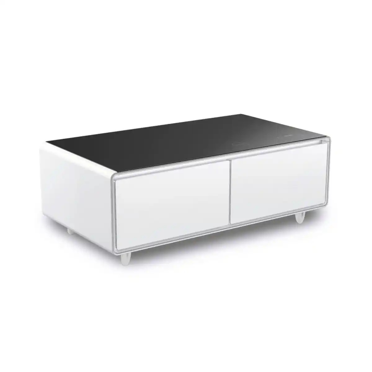 Bild 1 von Caso Design Getränkekühlschrank Sound & Cool, Weiß, Metall, Kunststoff, Glas, F, 130.5x46x70 cm, CE, Küchen, Küchenelektrogeräte, Kühl- & Gefrierschränke, Kühlschränke, F