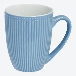 Tasse mit Rillen, ca. 9x5,6x11,3 cm