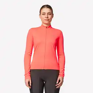VAN RYSEL Rennrad Trikot Damen langarm Discover 100 rot