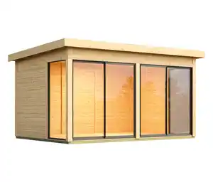 Karibu Modernes Gartenhaus »Noelia 5« mit Schiebetür und Dacheindeckung, 38 mm