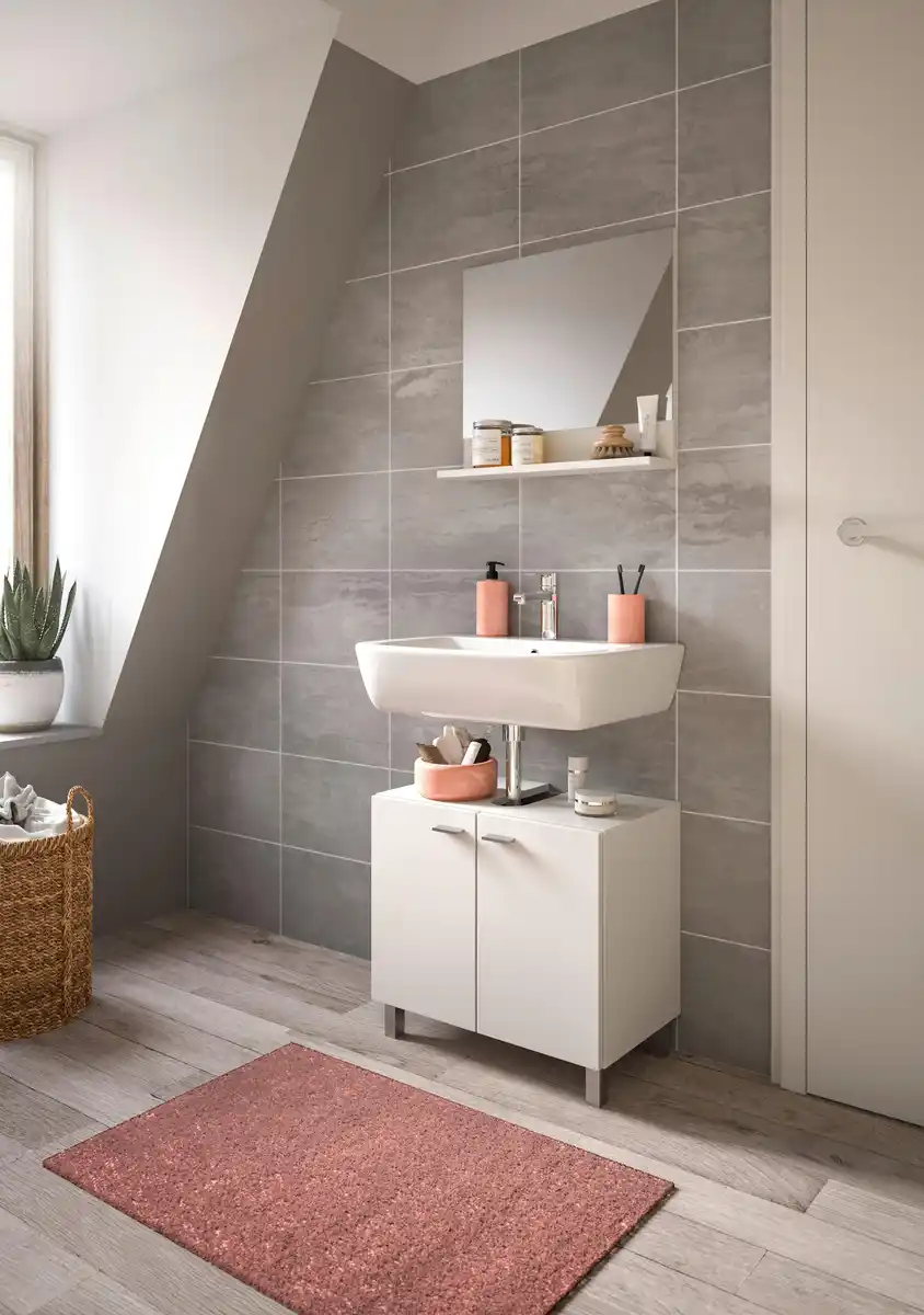 Bild 1 von Badezimmer Boston 2-tlg. ca. 57 cm Weiß, Weiß