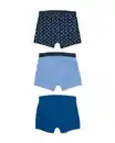 Bild 2 von Kinder-Boxershorts Grafikdesign – 3 Stück blau